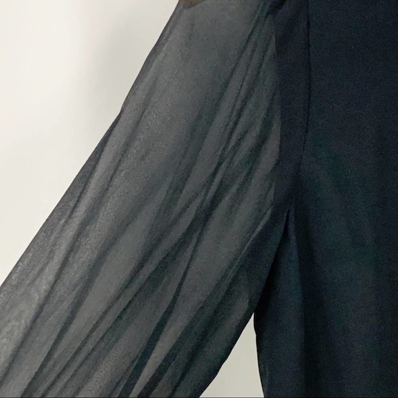 Tibi Black Silk Beaded Shift Dress 2 - Picture 4 of 10